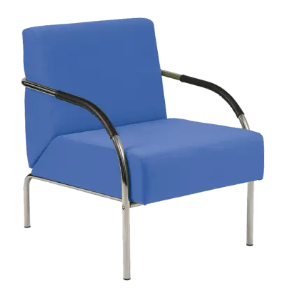 SPA 1 chrom, koženka AN 067 - koženka nebeská modrá